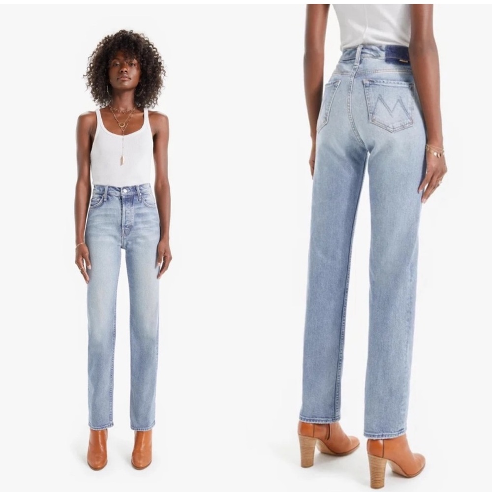 MOTHER Denim High Rise Rider Skimp Jeans Give It Up Size 25 Waisted